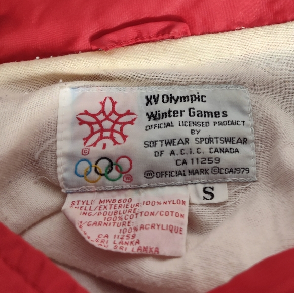 Vintage 1988 Winter Olympics Calgary Licensed Windbreaker Terry lining size S - Picture 7 of 11
